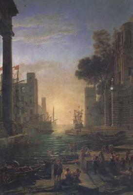 Claude Lorrain Port of Ostia with the Embarkation of St Paula (mk17) oil painting image